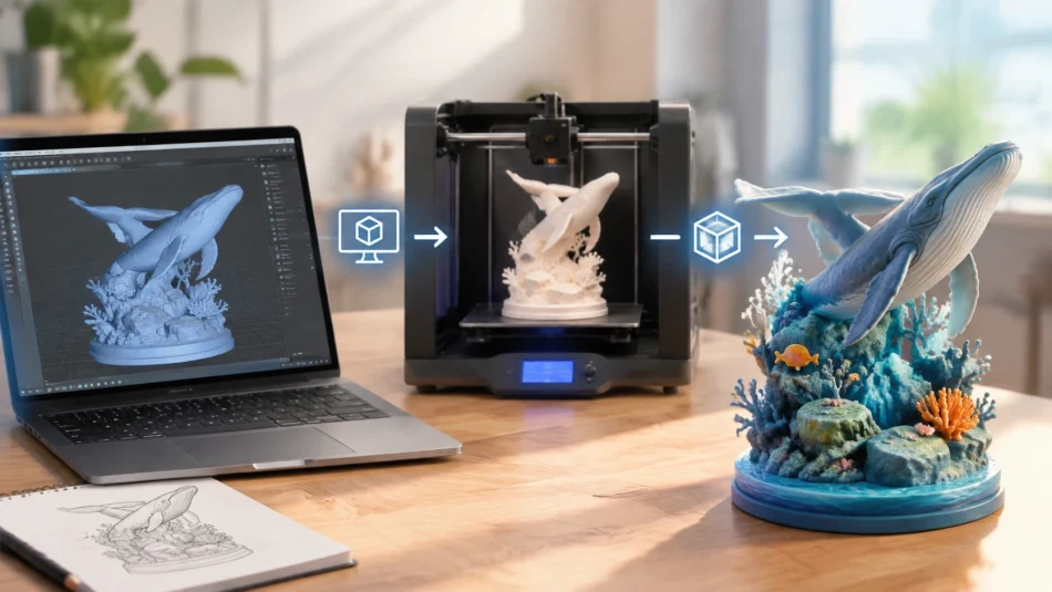 فن تنفيذ مجسمات ثلاثية الأبعاد: كيف تحول الأفكار الرقمية إلى واقع ملموس مع 3D Ocean Art